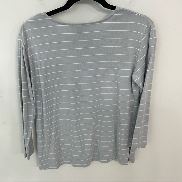 Free Fly Shoreline Long Sleeve Bamboo Shirt Size Small Womens Gray Stripe. 13 - Picture 4 of 8